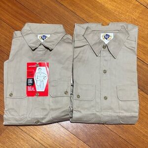 Deadstock Blue top sanforized Khaki Work Shirt.